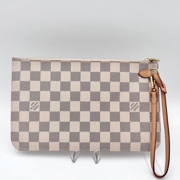Louis Vuitton Damier Azur Neverfull Pouch - Picture 1 of 8